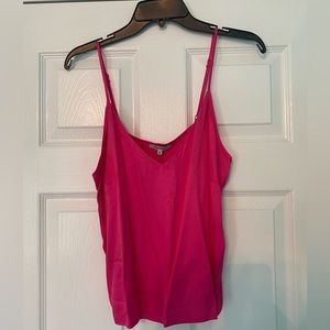 Bright Pink tank top camisole shorter in back size S